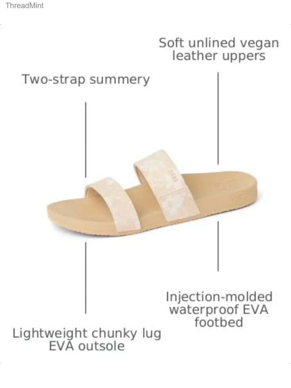 Girls Slide Sandals with EVA Footbed Chunky Lug Outsole